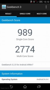 Sony Xperia Z3 Geekbench