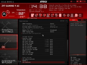 MSI Z97 Gaming 9 AC BIOS OC Simple 2
